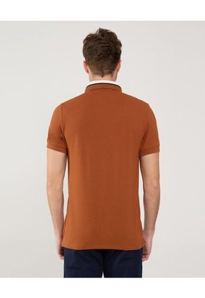 Polo Para Hombre Cuello Tejido Sin Bolsillo Color Naranja Marca Patprimo #44112660