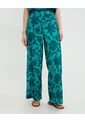 Pantalon Amplio Estampado  Para Mujer Verde Patprimo de Patprimo