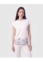 Camiseta Con Detalle En Borde   Para Mujer Blanco Patprimo de Patprimo