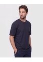 Camiseta Texturizada Cuello Redondo   Para Hombre Azul Patprimo de Patprimo