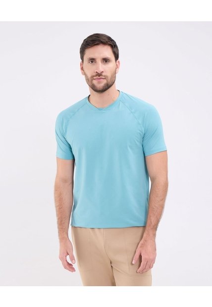 Camiseta Con Textura   Para Hombre Azul Patprimo