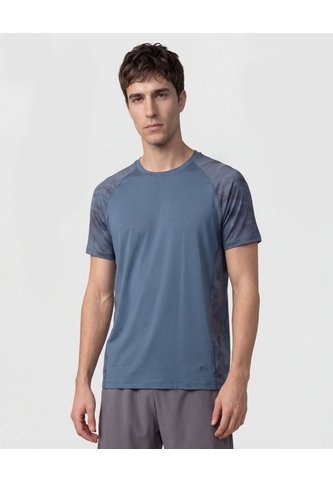 Camiseta Deportiva De Manga Ranglán  Para Hombre Azul Patprimo Patprimo