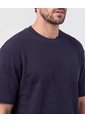 Camiseta Texturizada Cuello Redondo   Para Hombre Azul Patprimo de Patprimo