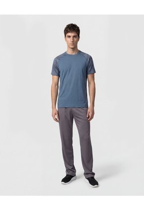 Camiseta Deportiva De Manga Ranglán  Para Hombre Azul Patprimo