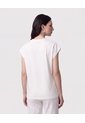 Camiseta Con Detalle En Borde   Para Mujer Blanco Patprimo de Patprimo