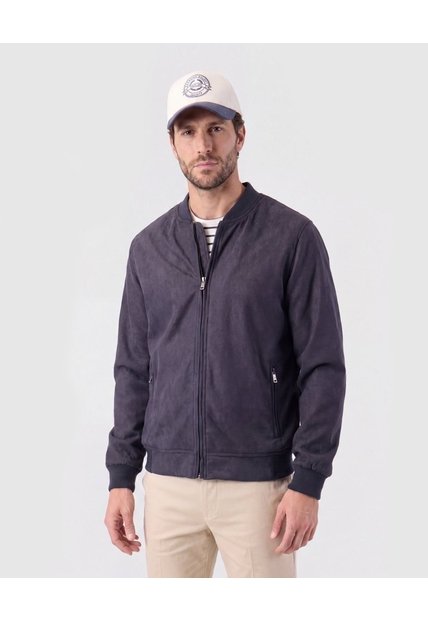Chaqueta Tipo Bomber   Para Hombre Azul Patprimo