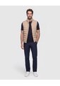 Chaleco Acolchado Cuello Alto   Para Hombre Café Patprimo de Patprimo