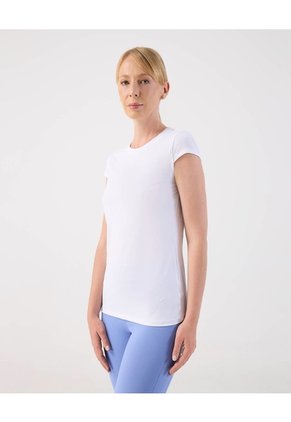 Camiseta Deportiva Manga Casco Para Mujer Blanco Patprimo