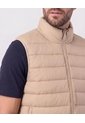 Chaleco Acolchado Cuello Alto   Para Hombre Café Patprimo de Patprimo