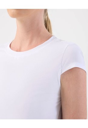 Camiseta Deportiva Manga Casco Para Mujer Blanco Patprimo
