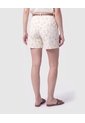 Bermuda Estampada Con Cinturón   Para Mujer Blanco Patprimo de Patprimo