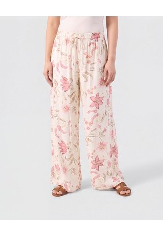 Pantalón Fluido Estampado   Para Mujer Crema Patprimo Patprimo