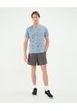 Camiseta Manga Corta Unicolor Texturizada  Para Hombre Azul Patprimo de Patprimo