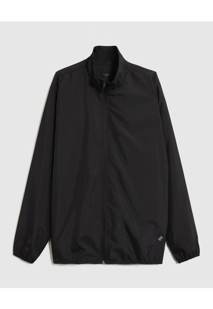 Chaqueta Unicolor Tipo Rompe Vientos   Para Hombre Negro Patprimo