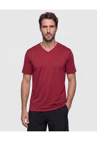 Camiseta Deportiva Unicolor   Para Hombre Vino Patprimo Patprimo
