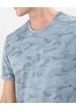 Camiseta Manga Corta Unicolor Texturizada  Para Hombre Azul Patprimo de Patprimo