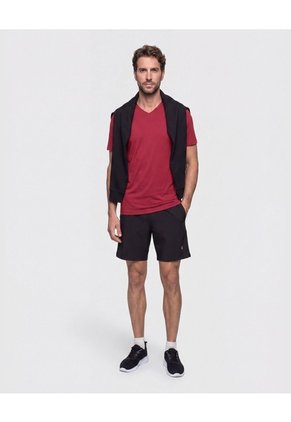 Camiseta Deportiva Unicolor   Para Hombre Vino Patprimo