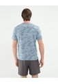 Camiseta Manga Corta Unicolor Texturizada  Para Hombre Azul Patprimo de Patprimo