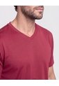 Camiseta Deportiva Unicolor   Para Hombre Vino Patprimo de Patprimo