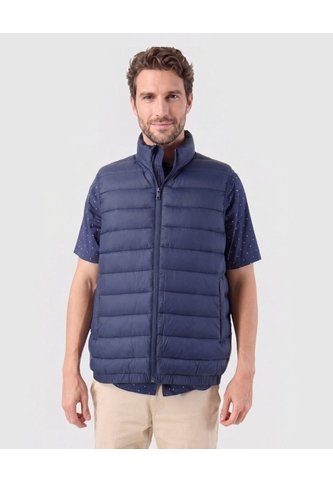 Chaleco Acolchado Cuello Alto   Para Hombre Azul Patprimo Patprimo