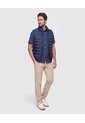 Chaleco Acolchado Cuello Alto   Para Hombre Azul Patprimo de Patprimo