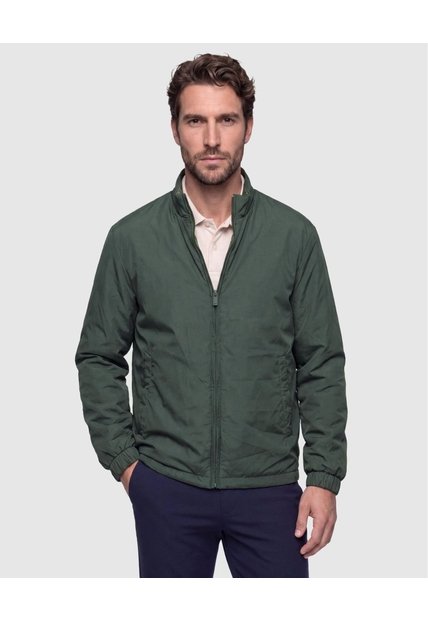 Chaqueta Doble Faz Con Cuello Alto   Para Hombre Verde Patprimo