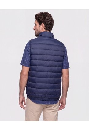 Chaleco Acolchado Cuello Alto   Para Hombre Azul Patprimo