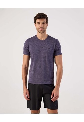 Camiseta Deportiva Jaspeada   Para Hombre Morado Patprimo Patprimo