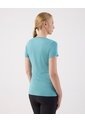 Camiseta Manga Corta Unicolor   Para Mujer Azul Patprimo de Patprimo