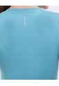 Camiseta Manga Corta Unicolor   Para Mujer Azul Patprimo de Patprimo