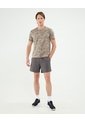 Camiseta Manga Corta Unicolor Texturizada  Para Hombre Café Patprimo de Patprimo
