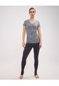 Camiseta Deportiva Jaspeada  Para Mujer Negro Patprimo de Patprimo