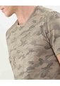 Camiseta Manga Corta Unicolor Texturizada  Para Hombre Café Patprimo de Patprimo