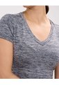 Camiseta Deportiva Jaspeada  Para Mujer Negro Patprimo de Patprimo