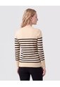 Saco Cuello Redondo Con Botones Laterales  Para Mujer Crema Patprimo de Patprimo