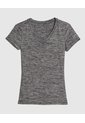 Camiseta Deportiva Jaspeada  Para Mujer Negro Patprimo de Patprimo