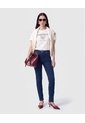 Jeans Skinny De Tiro Alto   Para Mujer Azul Patprimo de Patprimo