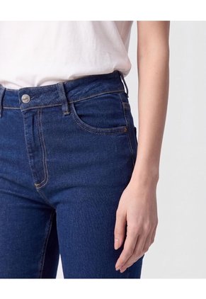 Jeans Skinny De Tiro Alto Para Mujer Azul Patprimo