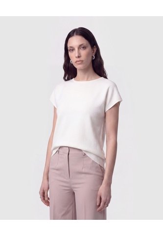 Camiseta De Punto Manga Corta   Para Mujer Blanco Patprimo Patprimo