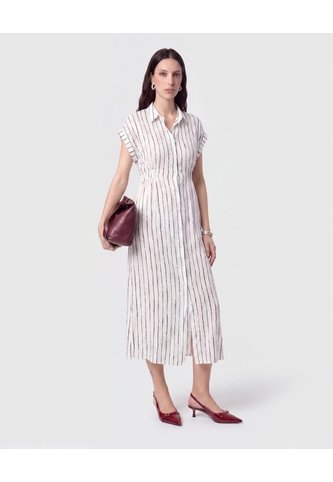 Vestido Camisero Largo   Para Mujer Blanco Patprimo Patprimo