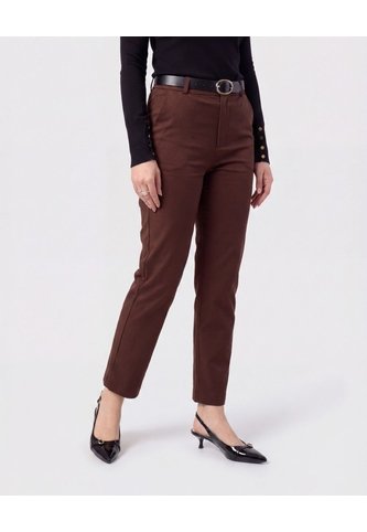 Pantalón Chino Con Pasadores   Para Mujer Café Patprimo Patprimo