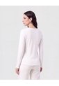Camiseta Manga Larga Con Botones   Para Mujer Blanco Patprimo de Patprimo