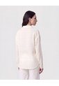 Camisa Escote En V Con Cuello   Para Mujer Crema Patprimo de Patprimo
