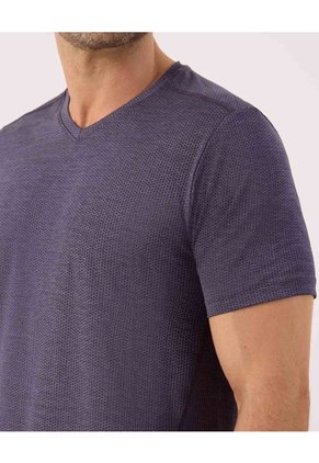 Camiseta Jaspeada Deportiva   Para Hombre Morado Patprimo