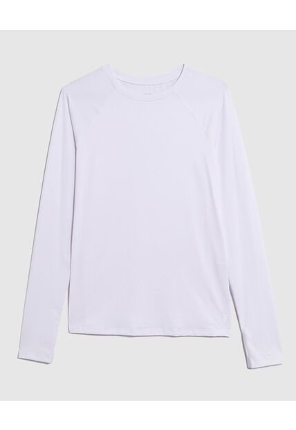 Camiseta Deportiva Manga Larga   Para Mujer Blanco Patprimo