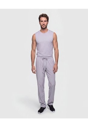 Pantalón Bota Recta Con Cordón Para Hombre Gris Patprimo