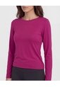 Camiseta  Manga Larga Espalda Abierta  Para Mujer Morado Patprimo de Patprimo