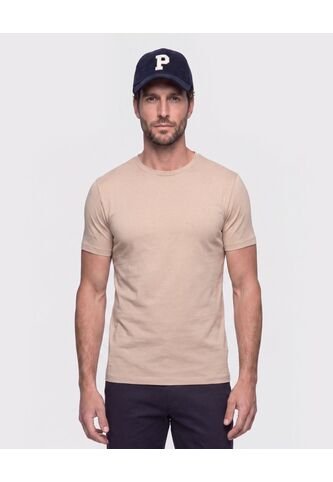 Camiseta Básica Cuello Redondo   Para Hombre Café Patprimo Patprimo