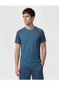 Camiseta Deportiva Con Detalle En Mangas   Para Hombre Azul Patprimo de Patprimo