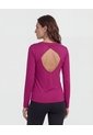 Camiseta  Manga Larga Espalda Abierta  Para Mujer Morado Patprimo de Patprimo